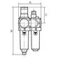 RIEGLER® - Wartungseinheit 2-teilig »variobloc«, Metallbehälter, BG 1, G 3/8"