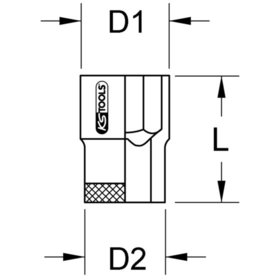 KSTOOLS® - BRONZEplus Stecknuss 1/2" 6-kant 9mm