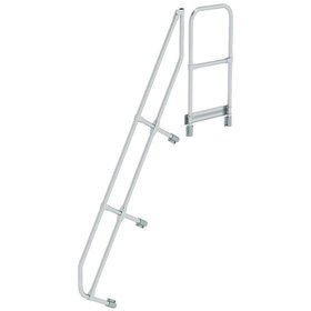 MUNK Günzburger Steigtechnik - Handlauf Aluminium für Treppe 60° mit Plattform Stufenanzahl 8