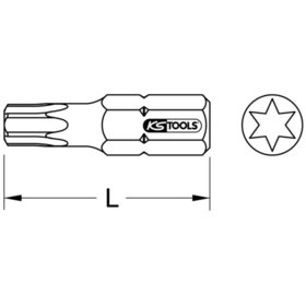 KSTOOLS® - 1/4" EDELSTAHL Bit Torx, 25mm, T20