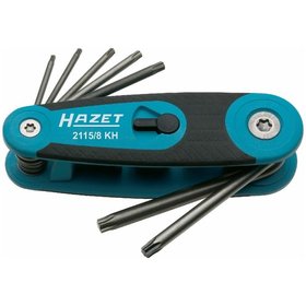 HAZET - Winkelschraubendreher-Satz für TORX® 2115/8KH 8-teilig im Klapphalter T9 - T40