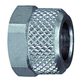 RIEGLER® - Überwurfmutter, M8x0,5, für Schlauch 6/4mm, SW 9, Messing vernickelt