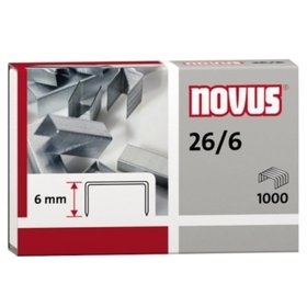 Novus - Heftklammer 26/6 040-0056 verzinkt 1.000 Stück