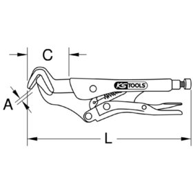 KSTOOLS® - Kfz-Schweiß-Gripzange, 200mm