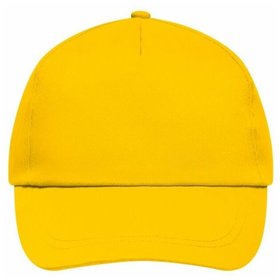 James & Nicholson - 5 Panel Promo Cap MB001, gold-gelb, Einheitsgröße