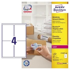 AVERY™ Zweckform - L7169-100 Versandetikett QuickPEEL 99,1 x 139 mm, 400 Stück/Packung, weiß