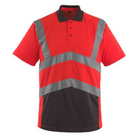 MASCOT® - Anadia Polo-Shirt SAFE YOUNG, hi-vis Rot/Dunkelanthrazit, Größe S