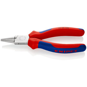 KNIPEX® - Rundzange verchromt, mit Mehrkomponenten-Hüllen 140 mm 2205140