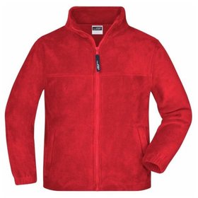 James & Nicholson - Fleece Jacke JN044, rot, Größe XXL