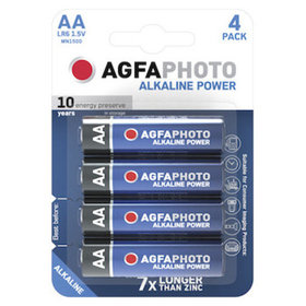 Agfa Photo - Photo Mignon Batterie, AA, 1,5V, LR6, High Quality, Alkaline, Pck=4St, 110-8