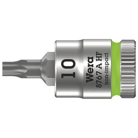 Wera® - Schraubendreher-Einsatz 1/4" 8767 A HF mit Rändel, für TORX® T10 x 28mm