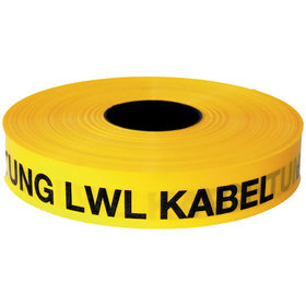 Kelmaplast - Trassen-Warnband 250m mit Aufdruck "Achtung LWL-Kabel"