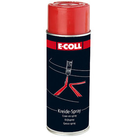 E-COLL - Kreidespray rot schnelltrocknend, Überkopf-Sprühdüse 400ml Spraydose