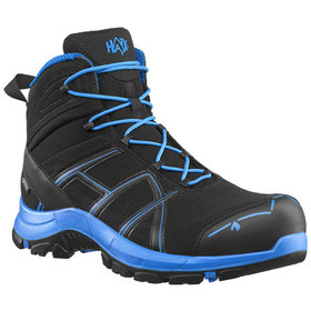 Haix - Sicherheitsstiefel BLACK EAGLE Safety 40.1 mid/black-blue, S3, schwarz/blau, Größe UK 10.0 / EU 45