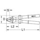 KSTOOLS® - Kabelschere mit Schutzisolierung, Teleskopgriff, 360-520mm