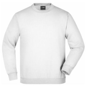 James & Nicholson - Kinder Sweatshirt Rundhals JN040K, weiß, Größe S