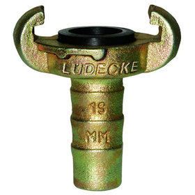 LÜDECKE - Klauenkupplung, Temperguss, max. PN 10 bar, DN 15, 3/4", 19mm, Drehbar: Nein