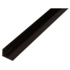 Alberts - Winkelprofil, ungleichsch., PVC schwarz, LxBxHxS 1000 x 40 x 10 x 2 mm