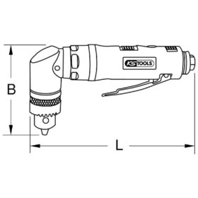 KSTOOLS® - Druckluft-Winkelbohrmaschine 3/8"SlimPOWER Mini 515.5025