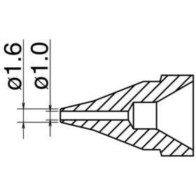 Hakko - Entlötdüse Serie N61, Ø 1,0 mm, Typ SS