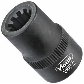 VIGOR® - Steckschlüsseleinsatz ∙ V6632 ∙ Vierkant 10mm (3/8") ∙ Rillenprofil ∙ 9mm