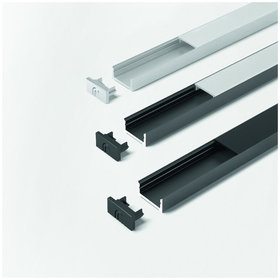 FORMAT - Möbelkanten-Einbauprofil,L 300mm, ChannelLine D, silberfarbig