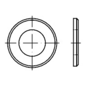 Flache Scheiben, Produktklasse A, mit Fase, DIN 125 Form B Stahl 140HV schwarz verzinkt für ø4,3mm