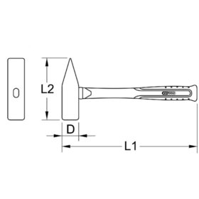 KSTOOLS® - BRONZEplus Vorschlaghammer 3000 g, mit Fiberglasstiel