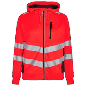 Engel - Safety Damen Sweatcardigan 8027-241, Rot/Schwarz, Größe 3XL