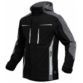 Leibwächter - Softshell Jacke Pongee.Membran+Fleece schwarz/grau Größe XL