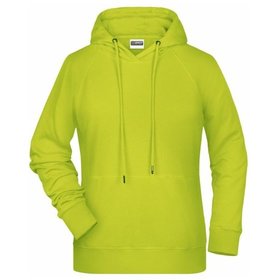 James & Nicholson - Damen Kapuzensweatshirt 8023, acid-gelb, Größe 3XL