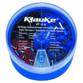 Klauke® - Sortimentskasten 200 Stück Isolierte Aderendhülsen 0,75 - 2,5mm²