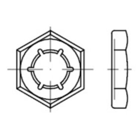 Sicherungsmuttern (PAL-Muttern), DIN 7967 Edelstahl 1.4310 blank M 6