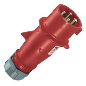 MENNEKES - CEE-Stecker 4p 16A IP44 AM-TOP« 400V/rot 6h Schraubklemmen gerade Verschraubung