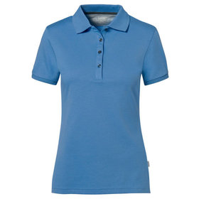 HAKRO - Cotton Tec® Damen Poloshirt 214, malibublau, Größe S