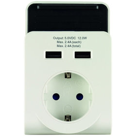 REV Ritter - USB-Ladegerät DUO 2-fach mit Ladeschale weiß