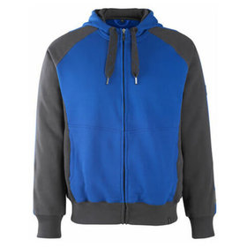 MASCOT® - Kapuzensweatshirt mit Reißverschluss UNIQUE, Kornblau/Schwarzblau, Größe S