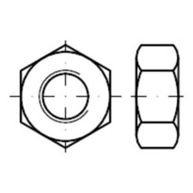 Sechskantmuttern Produktklasse C, DIN 555 Stahl 5 blank WW 1"