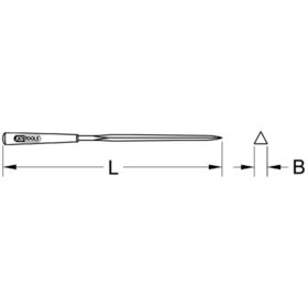 KSTOOLS® - Dreikant-Nadelfeile extra schlank, 2mm