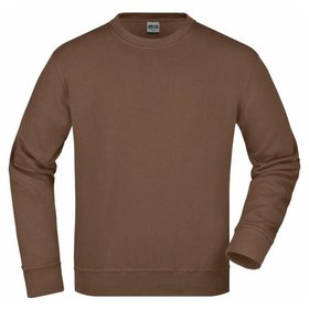 James & Nicholson - Workwear Sweatshirt JN840, braun, Größe L