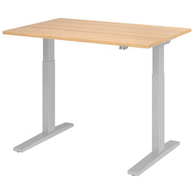 Hammerbacher - Schreibtisch XMKA12 120 x 80 cm, Farbe silbereiche