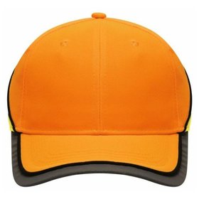 James & Nicholson - Neon Reflex Cap MB036, neon-orange/neon-gelb, Einheitsgröße