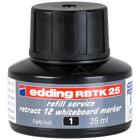 edding - RBTK 25 Nachfülltinte retract 12 Whiteboardmarker schwarz