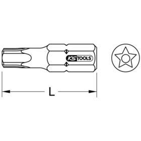 KSTOOLS® - 10mm Bit für Fünfstern, Bohrung, TS45