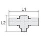 RIEGLER® - T-Steckverschraubung »metallica«, drehbar, G 1/8" A, Schlauch-Ø 4