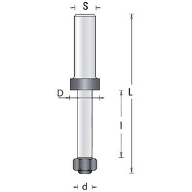 GUHDO® - Fräsdorn ohne Anlauflager D16 d8 S8