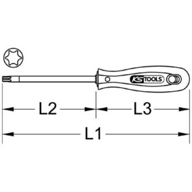 KSTOOLS® - ERGOTORQUE Schraubendreher Torx, T15, lang