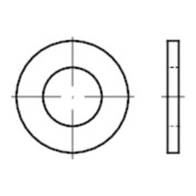 Flache Scheiben, Produktklasse A, ohne Fase, DIN 125 Form A Stahl 140HV blank für ø2,7mm KP