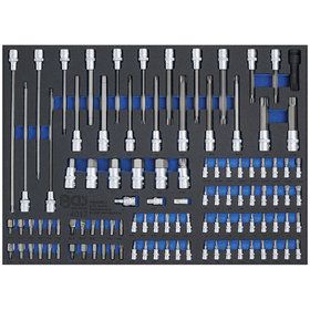 BGS - Werkstattwageneinlage 3/3: Bits und Bit-Einsätze 104-teilig