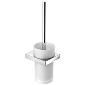 HEWI - WC-Bürstengarnitur System 100 chrom, Kristallglas satiniert